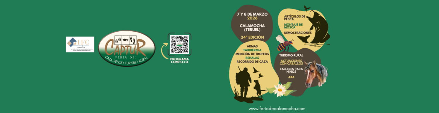 Imagen CAPTUR 2026: todos los detalles sobre la Feria de Caza, Pesca y Turismo Rural de Calamocha
